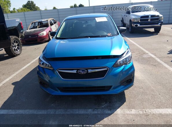 4S3GKAA65J3605181 2018 SUBARU IMPREZA Blue Widok zestawu wskaźników