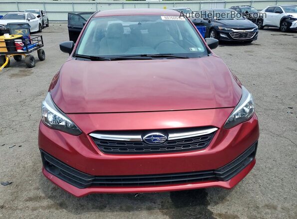 4S3GKAA65M1606539 2021 SUBARU IMPREZA Красный Вид спереди