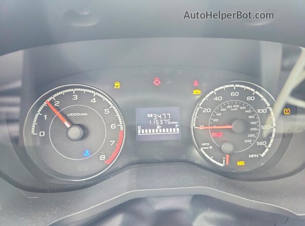 4S3GKAA66J1613527 2018 SUBARU IMPREZA Gray Instrument cluster view