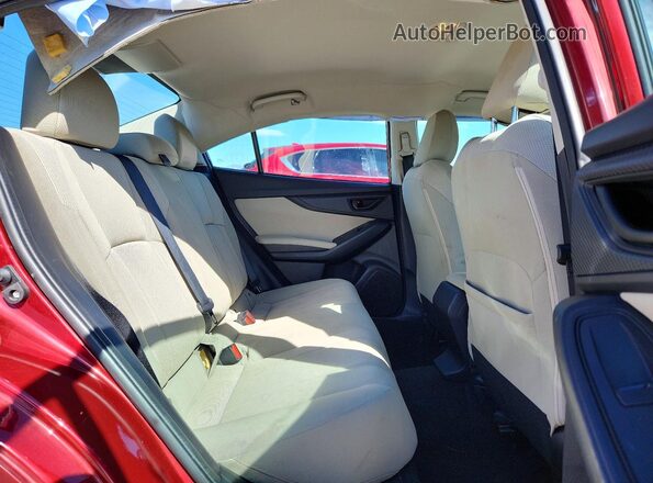 4S3GKAA69H3612578 2017 SUBARU IMPREZA Red Rear seats view