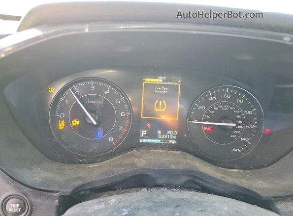 4S3GKAB67N3609916 2022 SUBARU IMPREZA White ხელსაწყოთა პანელის ხედი