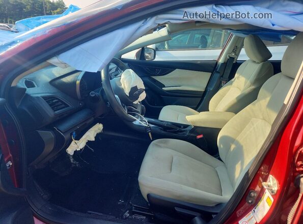 4S3GKAB68H3612148 2017 SUBARU IMPREZA Красный Вид салона спереди