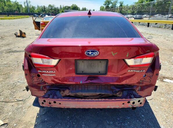 4S3GKAD60K3613900 2019 SUBARU IMPREZA Красный Вид сзади