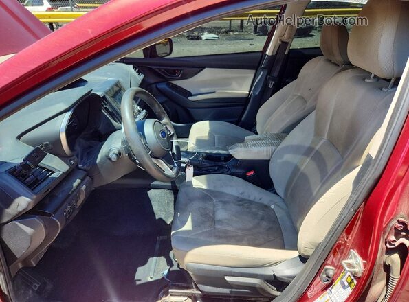 4S3GKAD60K3613900 2019 SUBARU IMPREZA Красный Вид салона спереди