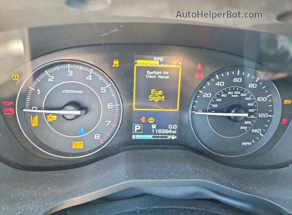 4S3GKAD65K3621409 2019 SUBARU IMPREZA White Vista del cuadro de instrumentos