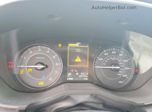 4S3GKAD66H3613702 2017 SUBARU IMPREZA White Vista del cuadro de instrumentos