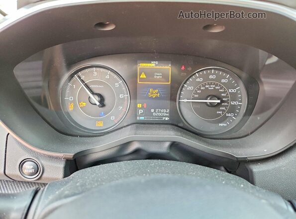 4S3GKAD66J3625015 2018 SUBARU IMPREZA White Instrument cluster view