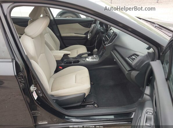 4S3GKAD67K3605079 2019 SUBARU IMPREZA Black წინა სალონის ხედი