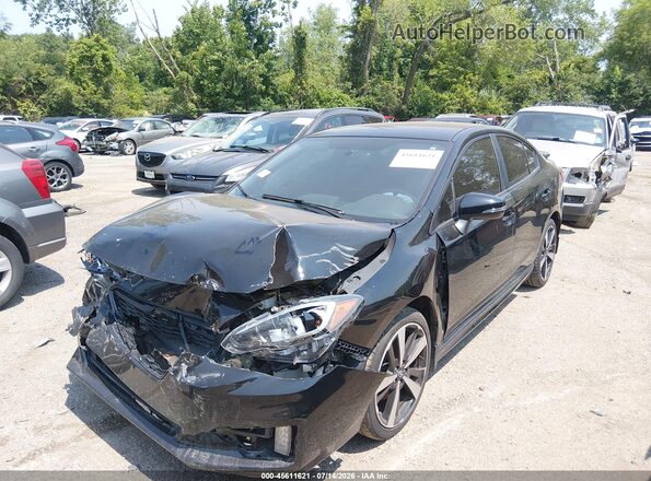 4S3GKAJ65K3608793 2019 SUBARU IMPREZA Black წინა მარცხენა ხედი სამი მეოთხედიდან