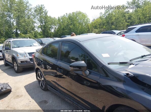4S3GKAJ65K3608793 2019 SUBARU IMPREZA Black უკანა სალონის ხედი