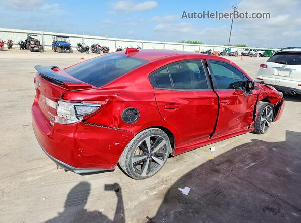 4S3GKAJ65K3611502 2019 SUBARU IMPREZA Красный Задняя правая четверть
