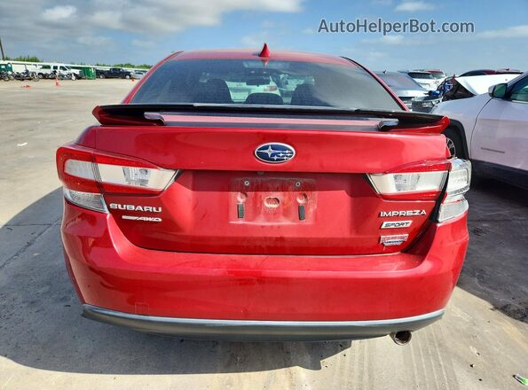 4S3GKAJ65K3611502 2019 SUBARU IMPREZA Красный Вид сзади