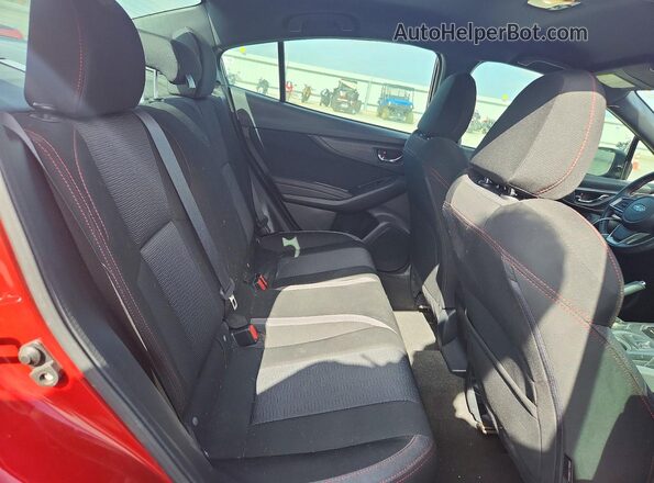 4S3GKAJ65K3611502 2019 SUBARU IMPREZA Красный Вид задних сидений
