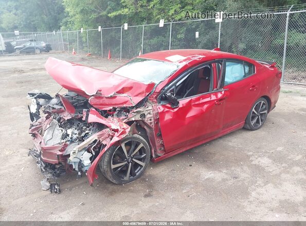4S3GKAL62M3601574 2021 SUBARU IMPREZA Red Vista tres cuartos delantera izquierda