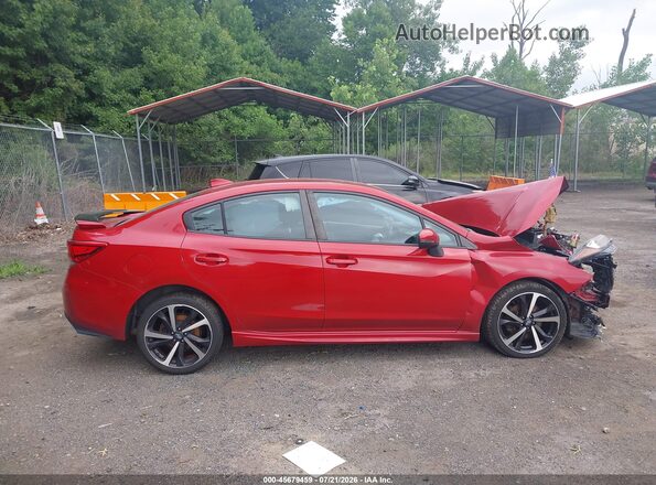 4S3GKAL62M3601574 2021 SUBARU IMPREZA Red Vista interior trasera