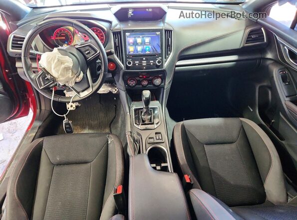 4S3GKAL6XJ3603620 2018 SUBARU IMPREZA Red Dashboard view