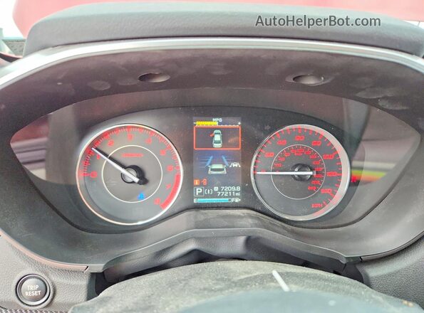 4S3GKAM64M3606872 2021 SUBARU IMPREZA Red Instrument cluster view