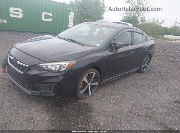4S3GKAM67H3618875 2017 SUBARU IMPREZA Black Առջևի ձախ երեք քառորդ տեսարան