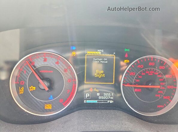4S3GKAM67H3626863 2017 SUBARU IMPREZA Blue Widok zestawu wskaźników