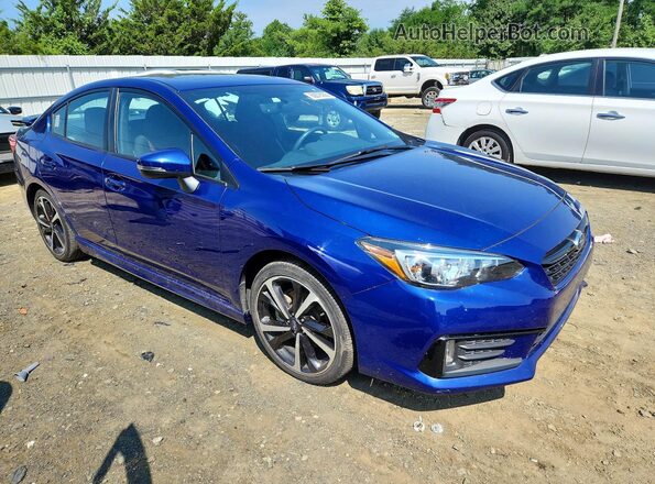 4S3GKAM68N3609999 2022 SUBARU IMPREZA Blue Delantero derecho