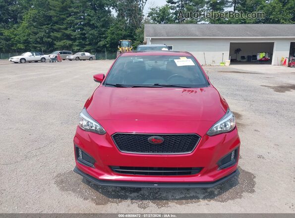 4S3GKAM69J3601551 2018 SUBARU IMPREZA Red Սալոնի հետևի տեսք