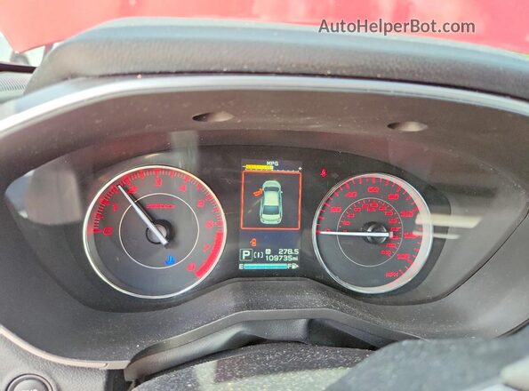 4S3GKAM69L3608521 2020 SUBARU IMPREZA Красный Вид щитка приборов