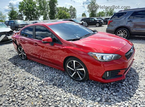 4S3GKAM69L3608521 2020 SUBARU IMPREZA Красный Передняя правая четверть