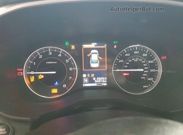 4S3GKAT64H3629091 2017 SUBARU IMPREZA Blue Вид щитка приладів