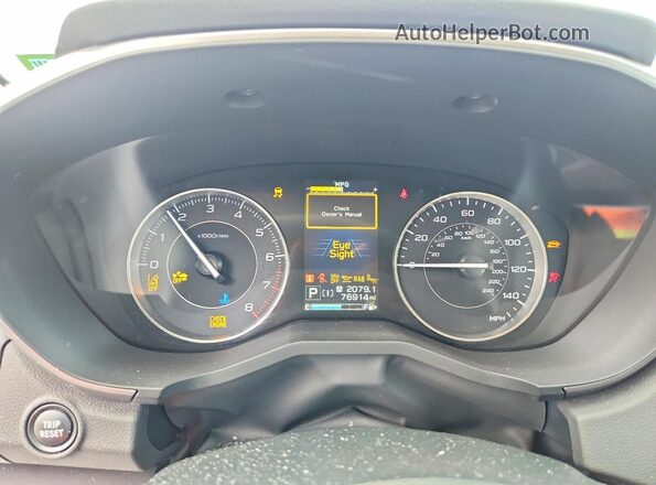 4S3GKAU60L3607855 2020 SUBARU IMPREZA Black Widok zestawu wskaźników