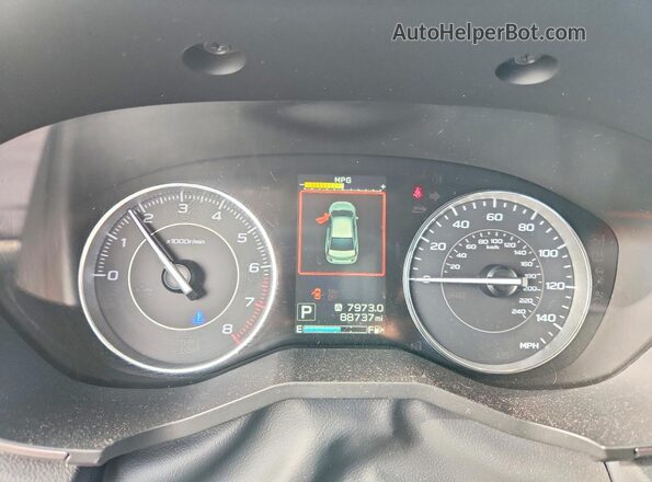 4S3GKAU64J3611338 2018 SUBARU IMPREZA Blue Вид щитка приладів