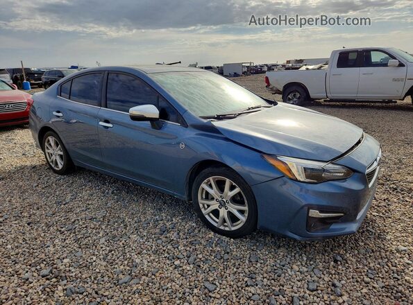 4S3GKAU64J3611338 2018 SUBARU IMPREZA Blue Передня права чверть