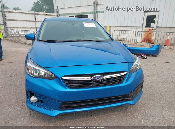 4S3GKAV65N3606234 2022 SUBARU IMPREZA Blue Instrument cluster view