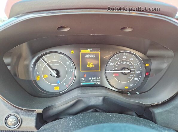 4S3GKAV66N3606176 2022 SUBARU IMPREZA Red ხელსაწყოთა პანელის ხედი