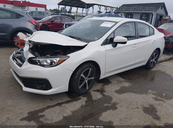 4S3GKAV69M3603545 2021 SUBARU IMPREZA White წინა მარცხენა ხედი სამი მეოთხედიდან