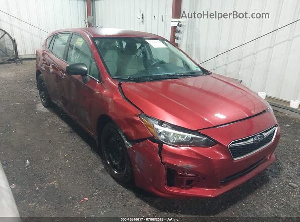 4S3GTAA65J3700952 2018 SUBARU IMPREZA Red Front view