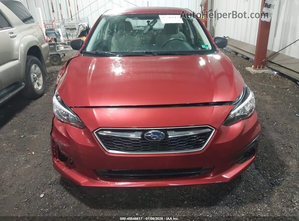 4S3GTAA65J3700952 2018 SUBARU IMPREZA Red Instrument cluster view