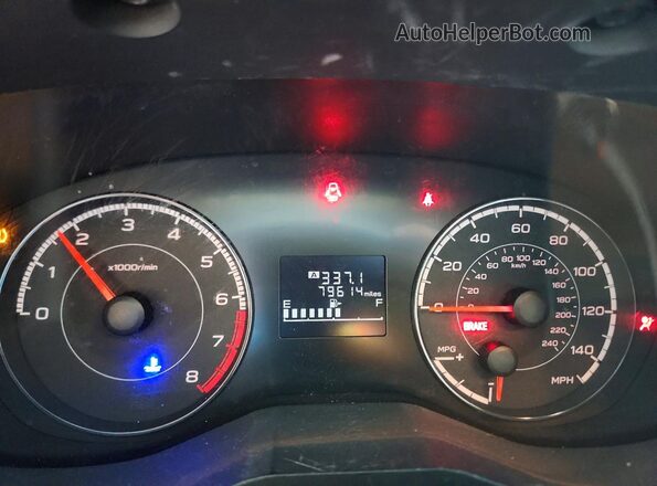 4S3GTAA65K1709969 2019 SUBARU IMPREZA Burgundy ხელსაწყოთა პანელის ხედი