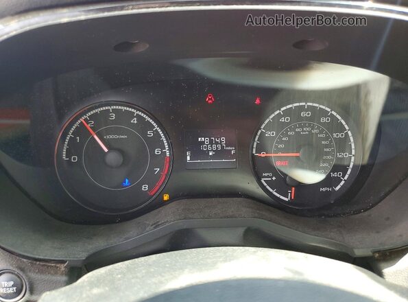 4S3GTAA69K1753442 2019 SUBARU IMPREZA Maroon ხელსაწყოთა პანელის ხედი