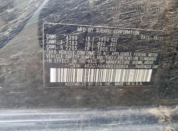 4S3GTAB64N3703054 2022 SUBARU IMPREZA Black Widok komory silnika
