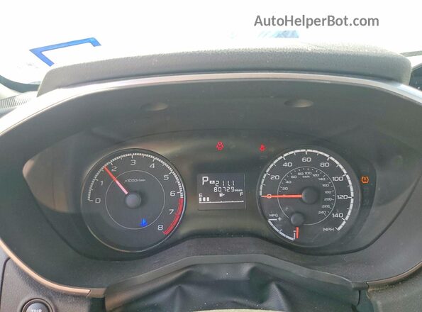 4S3GTAB65J3745243 2018 SUBARU IMPREZA Белый Вид щитка приборов
