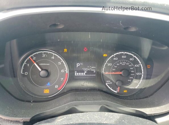 4S3GTAB68J3735659 2018 SUBARU IMPREZA Black Вид щитка приладів