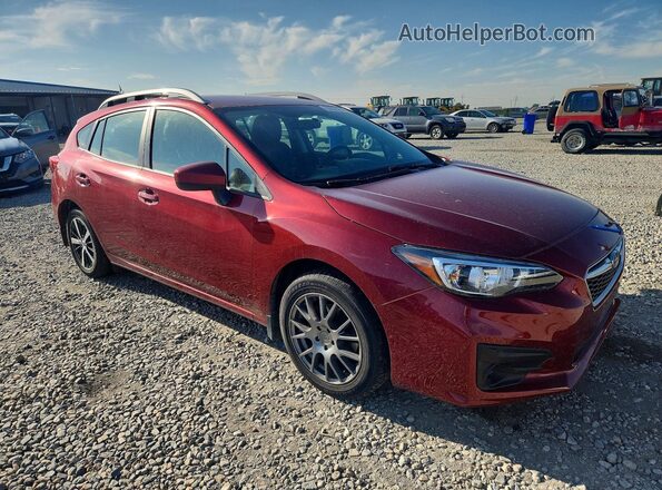 4S3GTAC61K3702986 2019 SUBARU IMPREZA Burgundy Передня права чверть