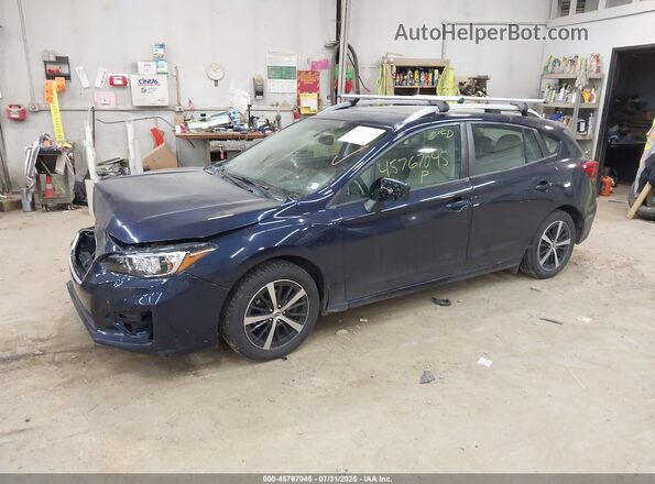 4S3GTAC61K3723787 2019 SUBARU IMPREZA Blue Front left
