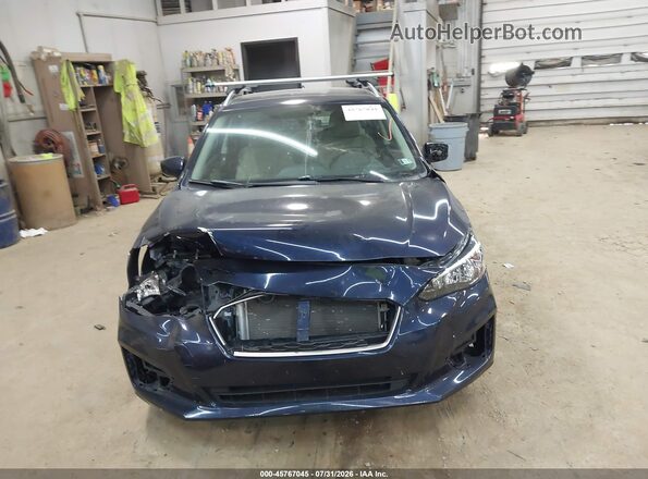 4S3GTAC61K3723787 2019 SUBARU IMPREZA Blue Instrument cluster view
