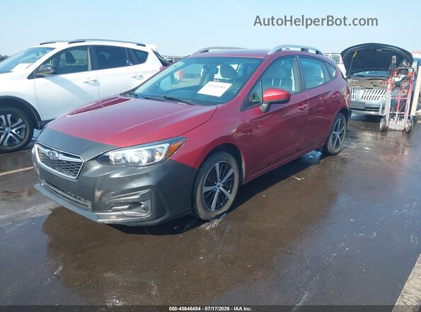 4S3GTAC68K3743518 2019 SUBARU IMPREZA Maroon Առջևի ձախ երեք քառորդ տեսարան
