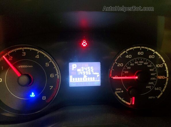 4S3GTAC69K3762482 2019 SUBARU IMPREZA Blue Вид щитка приладів