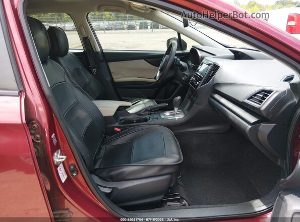 4S3GTAD60J3729951 2018 SUBARU IMPREZA Maroon წინა სალონის ხედი