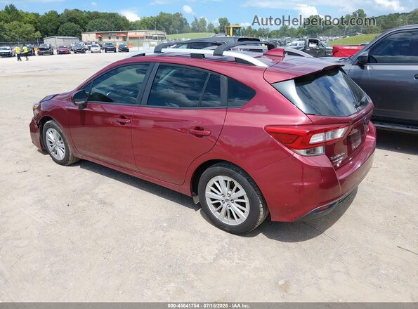 4S3GTAD60J3729951 2018 SUBARU IMPREZA Maroon უკანა მარცხენა