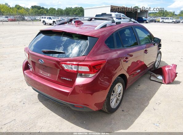 4S3GTAD60J3729951 2018 SUBARU IMPREZA Maroon უკანა მარჯვენა