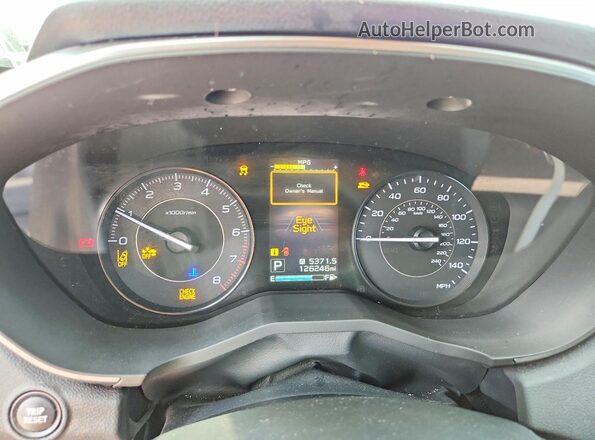 4S3GTAD61H3707466 2017 SUBARU IMPREZA White Widok zestawu wskaźników
